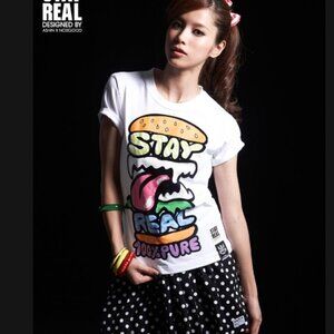 Stayreal X Junya Watanabe Vintage Graphic T-Shirt White